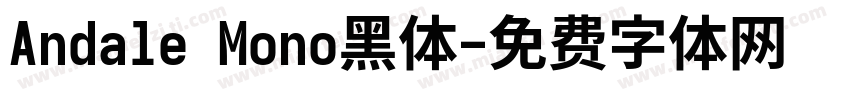 Andale Mono黑体字体转换